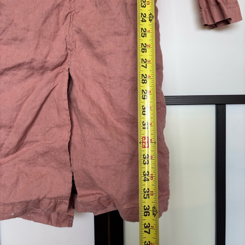 100% Linen Trench Coat Cynthia Rowley Wrap Coat Light Jacket Quiet Luxury Boho - Picture 15 of 16